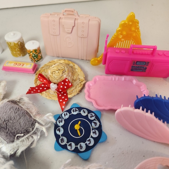 Vintage Lot Barbie Doll House Accessories 90s 1990s Scuba Kitchen Food Hangers - Picture 6 of 16